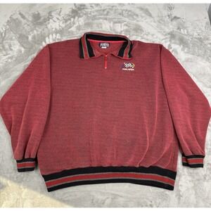 Vintagw 90s Polaris Embroidered 1/4 Zip Pullover Sweatshirt Sweater Mens 2XL Y2K